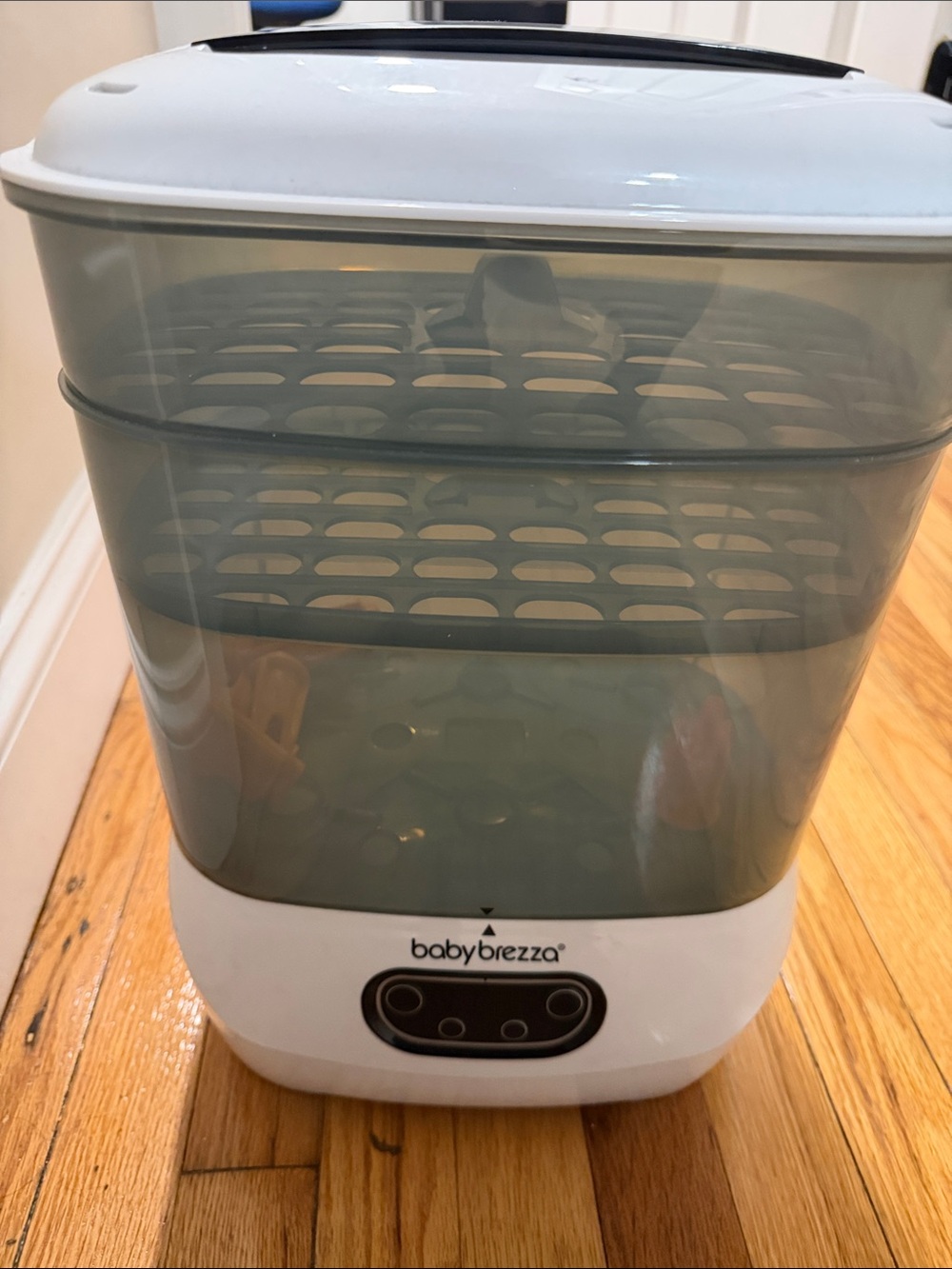 Baby Brezza Electric Steam Sterilizer in White & Smoke